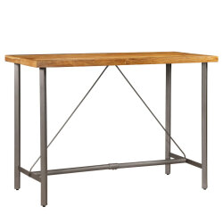 Table de bar style Industriel En bois de teck massif recyclé 150 x 70 x 106 cm {attributes} 2