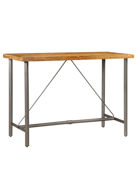 Table de bar style Industriel En bois de teck massif recyclé 150 x 70 x 106 cm {attributes}