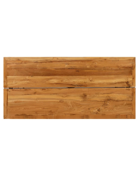 Table de bar style Industriel En bois de teck massif recyclé 150 x 70 x 106 cm {attributes}