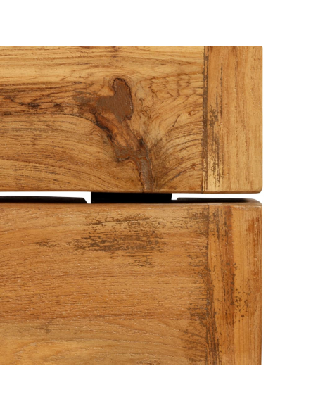 Table de bar style Industriel En bois de teck massif recyclé 150 x 70 x 106 cm {attributes}