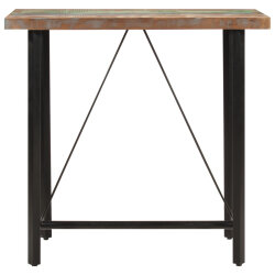 Table de bar style Industriel en bois massif de récupération et fer Multicolore 110 x 55 x 107 cm {attributes} 2