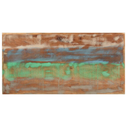 Table de bar style Industriel en bois massif de récupération et fer Multicolore 110 x 55 x 107 cm {attributes}