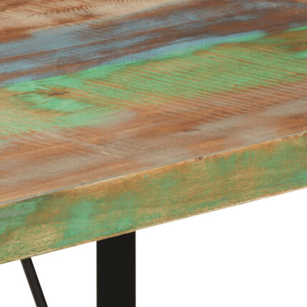 Table de bar style Industriel en bois massif de récupération et fer Multicolore 110 x 55 x 107 cm {attributes}