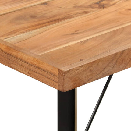 Table de bar style Industriel en bois d'acacia massif et fer 150x70x107 cm {attributes}