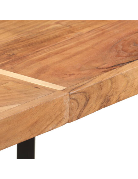 Table de bar style Industriel en bois d'acacia massif et fer 150x70x107 cm {attributes} Table de bar style Industriel en bois d'acacia massif et fer 150x70x107 cm {attributes}