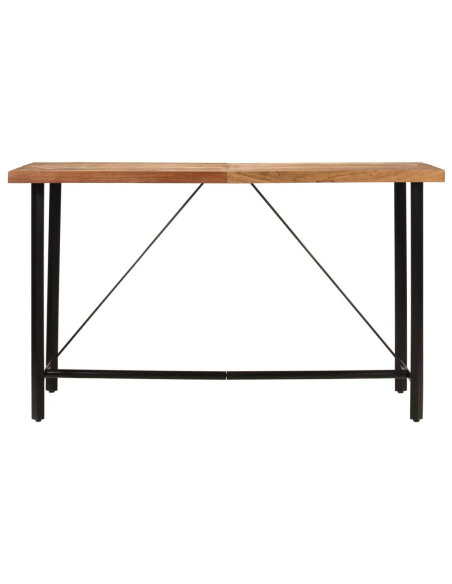 Table de bar style Industriel en bois d'acacia massif et fer 180x70x107 {attributes} Table de bar style Industriel en bois d'acacia massif et fer 180x70x107 {attributes}