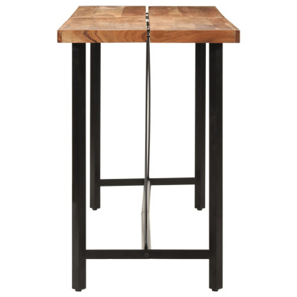 Table de bar style Industriel en bois d'acacia massif et fer 180x70x107 {attributes}