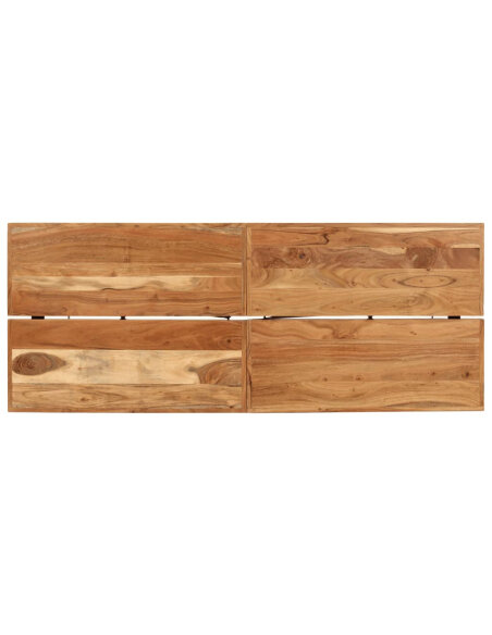 Table de bar style Industriel en bois d'acacia massif et fer 180x70x107 {attributes} Table de bar style Industriel en bois d'acacia massif et fer 180x70x107 {attributes}