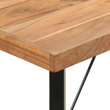 Table de bar style Industriel en bois d'acacia massif et fer 180x70x107 {attributes}