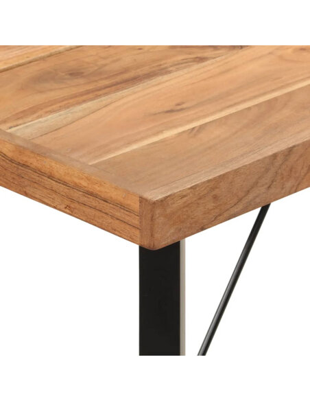 Table de bar style Industriel en bois d'acacia massif et fer 180x70x107 {attributes} Table de bar style Industriel en bois d'acacia massif et fer 180x70x107 {attributes}
