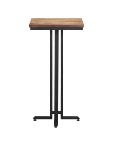 Table de bar style Industriel en bois massif de récupération  55x55x110 cm {attributes}