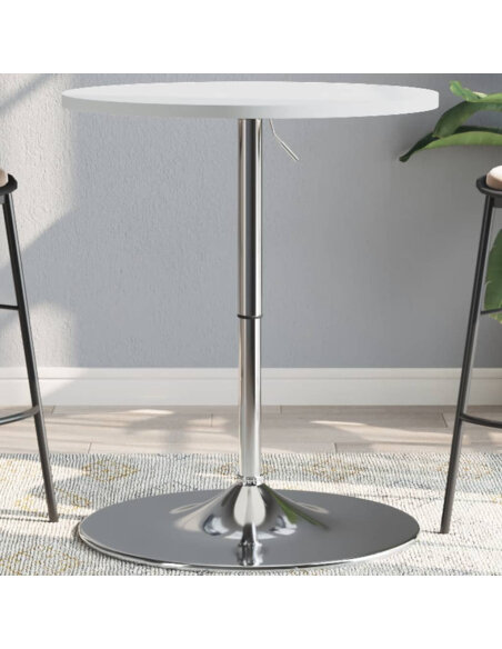 Table de bar style Industriel en bois et acier Blanc 60 x 60 x 90 cm {attributes}