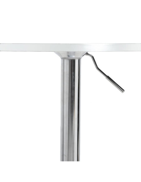 Table de bar style Industriel en bois et acier Blanc 60 x 60 x 90 cm {attributes}