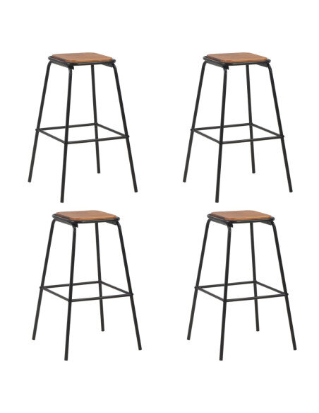 Lot 4 Tabourets de bar style écolier Vintage Rétro Pas cher
