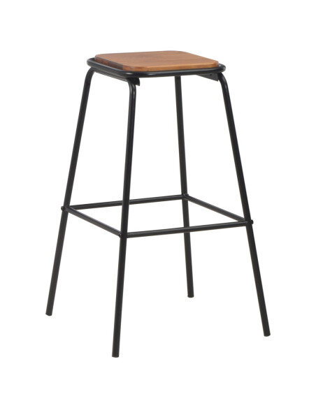 Lot 4 Tabourets de bar style écolier Vintage Rétro Pas cher