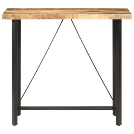 Table de bar style Industriel en bois de manguier 120 x 58 x 107 cm {attributes}