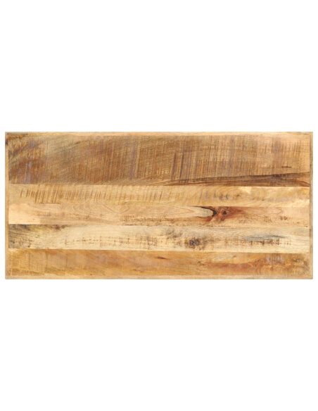 Table de bar style Industriel en bois de manguier 120 x 58 x 107 cm {attributes} Table de bar style Industriel en bois de manguier 120 x 58 x 107 cm {attributes}