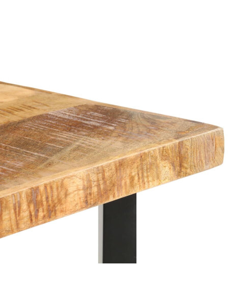Table de bar style Industriel en bois de manguier 120 x 58 x 107 cm {attributes} Table de bar style Industriel en bois de manguier 120 x 58 x 107 cm {attributes}