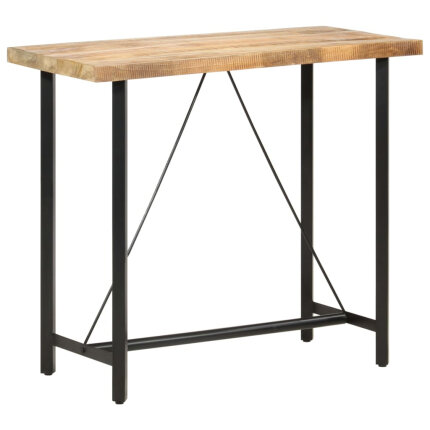Table de bar style Industriel en bois de manguier 120 x 58 x 107 cm {attributes}