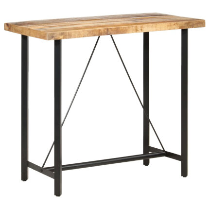 Table de bar style Industriel en bois de manguier 120 x 58 x 107 cm {attributes}