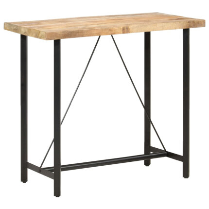 Table de bar style Industriel en bois de manguier 120 x 58 x 107 cm {attributes}
