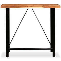 Table de bar style Industriel en bois d'acacia massif 120 x 60 x 107 cm {attributes} 2