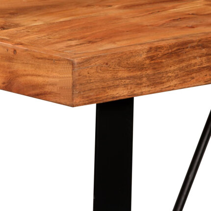 Table de bar style Industriel en bois d'acacia massif 120 x 60 x 107 cm {attributes}