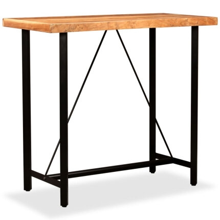 Table de bar style Industriel en bois d'acacia massif 120 x 60 x 107 cm {attributes}