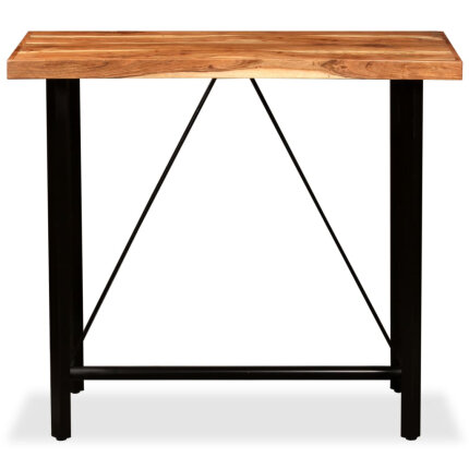Table de bar style Industriel en bois d'acacia massif 120 x 60 x 107 cm {attributes}