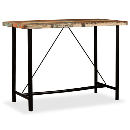 Table de bar style Industriel en bois massif de récupération  150 x 70 x 107 cm {attributes}