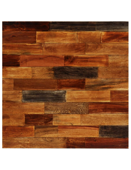 Table de bar style Industriel en bois massif de récupération  70 x 70 x 106 cm {attributes} Table de bar style Industriel en bois massif de récupération  70 x 70 x 106 cm {attributes}