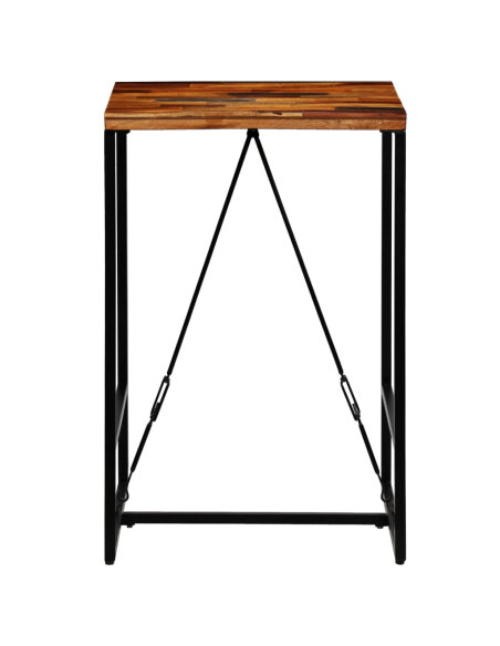 Table de bar style Industriel en bois massif de récupération  70 x 70 x 106 cm {attributes} Table de bar style Industriel en bois massif de récupération  70 x 70 x 106 cm {attributes}