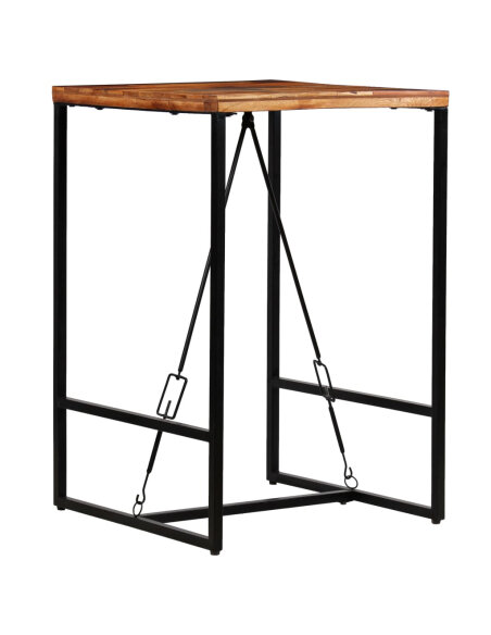 Table de bar style Industriel en bois massif de récupération  70 x 70 x 106 cm {attributes} Table de bar style Industriel en bois massif de récupération  70 x 70 x 106 cm {attributes}
