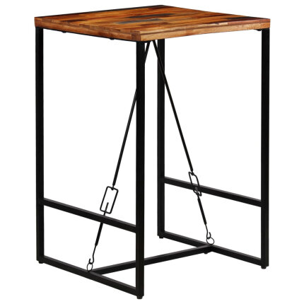 Table de bar style Industriel en bois massif de récupération  70 x 70 x 106 cm {attributes}