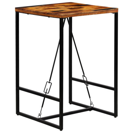 Table de bar style Industriel en bois massif de récupération  70 x 70 x 106 cm {attributes}
