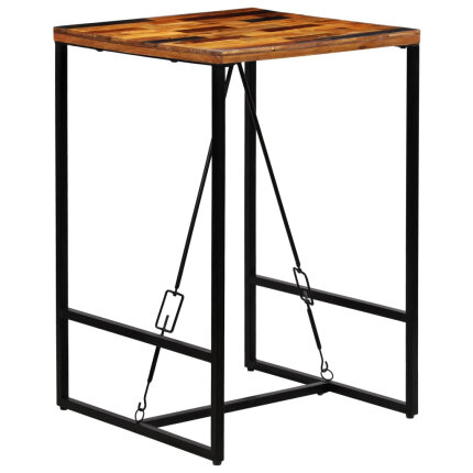 Table de bar style Industriel en bois massif de récupération  70 x 70 x 106 cm {attributes}
