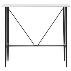 Table de bar style Industriel en bois mdf Blanc 120x60x110 cm {attributes} 2