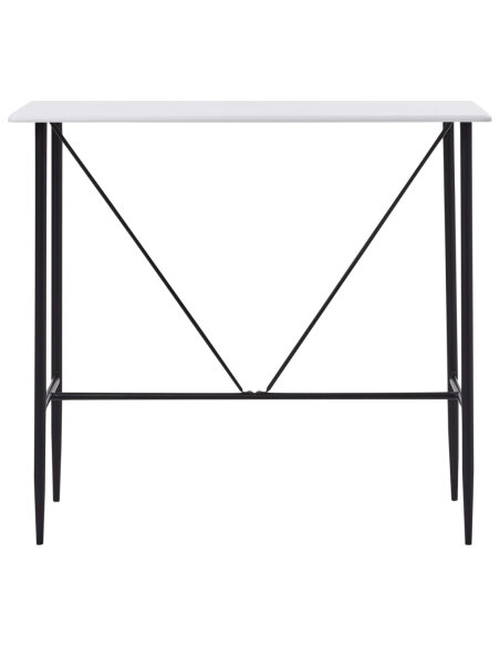 Table de bar style Industriel en bois mdf Blanc 120x60x110 cm {attributes} Table de bar style Industriel en bois mdf Blanc 120x60x110 cm {attributes}