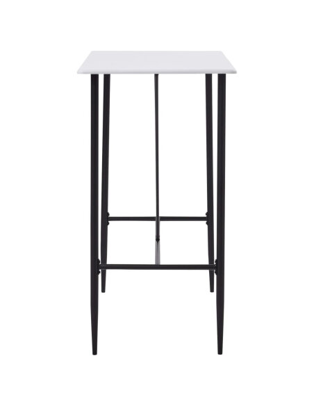 Table de bar style Industriel en bois mdf Blanc 120x60x110 cm {attributes} Table de bar style Industriel en bois mdf Blanc 120x60x110 cm {attributes}