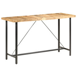 Table de bar style Industriel en bois de manguier 180 x 70 x 107 cm {attributes}