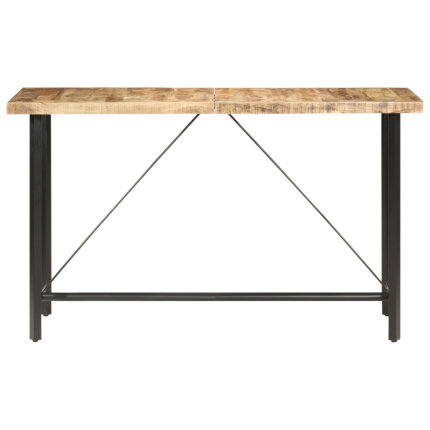Table de bar style Industriel en bois de manguier 180 x 70 x 107 cm {attributes}