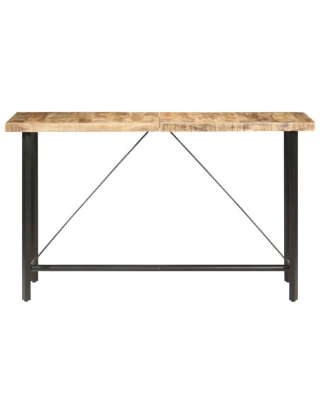 Table de bar style Industriel en bois de manguier 180 x 70 x 107 cm {attributes} Table de bar style Industriel en bois de manguier 180 x 70 x 107 cm {attributes}