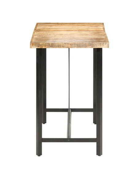Table de bar style Industriel en bois de manguier 180 x 70 x 107 cm {attributes} Table de bar style Industriel en bois de manguier 180 x 70 x 107 cm {attributes}