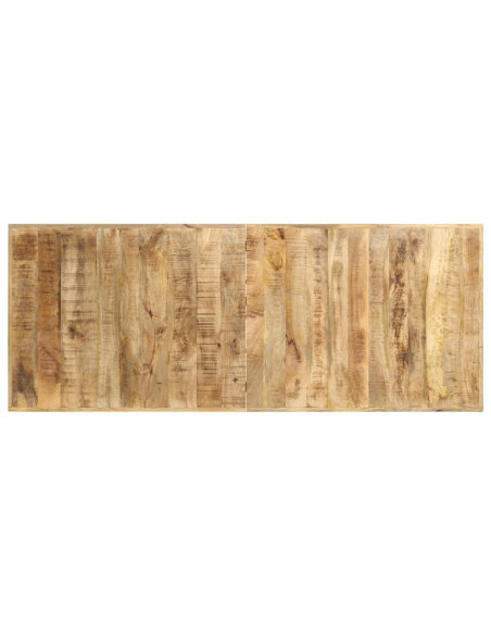 Table de bar style Industriel en bois de manguier 180 x 70 x 107 cm {attributes} Table de bar style Industriel en bois de manguier 180 x 70 x 107 cm {attributes}
