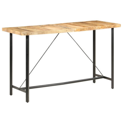 Table de bar style Industriel en bois de manguier 180 x 70 x 107 cm {attributes}