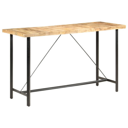 Table de bar style Industriel en bois de manguier 180 x 70 x 107 cm {attributes}