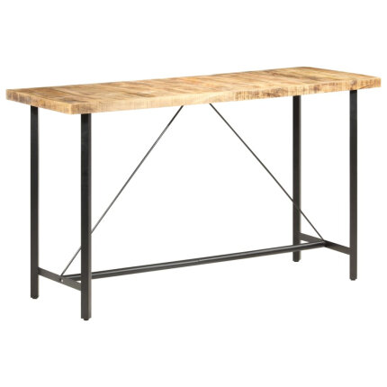 Table de bar style Industriel en bois de manguier 180 x 70 x 107 cm {attributes}