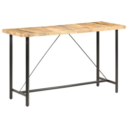 Table de bar style Industriel en bois de manguier 180 x 70 x 107 cm {attributes}