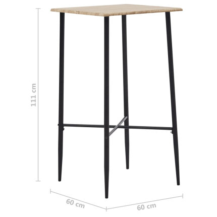 Table de bar style Industriel en bois mdf 60 x 60 x 111 cm {attributes}