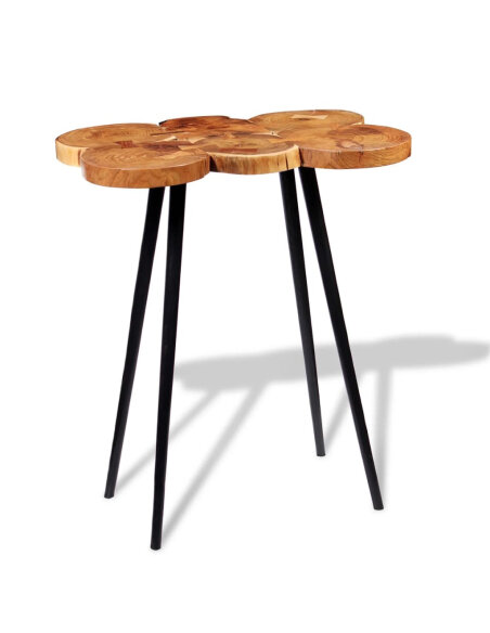 Table de bar Vintage / Rétro en bois d'acacia massif 90x60x110 cm {attributes} Table de bar Vintage / Rétro en bois d'acacia massif 90x60x110 cm {attributes}